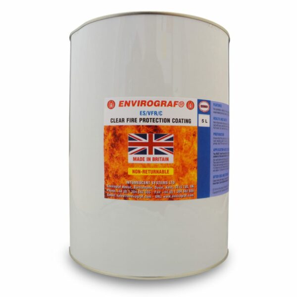 Clear Varnish Fire Retardant Coating ES/VFR by Envirograf 1L