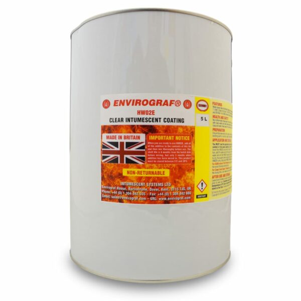 Clear Intumescent Paint by Envirograf HW02E 1L