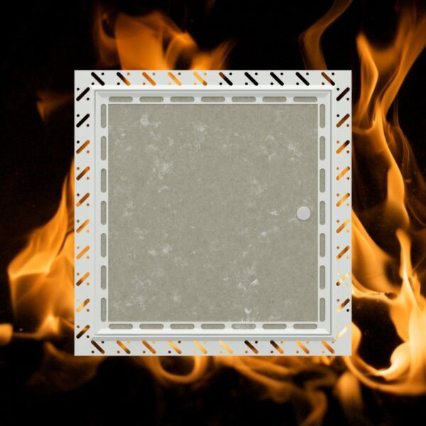 1 hour fire rated access panel with a plasterboard door